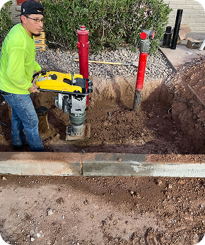 Fire line and hydrant installation